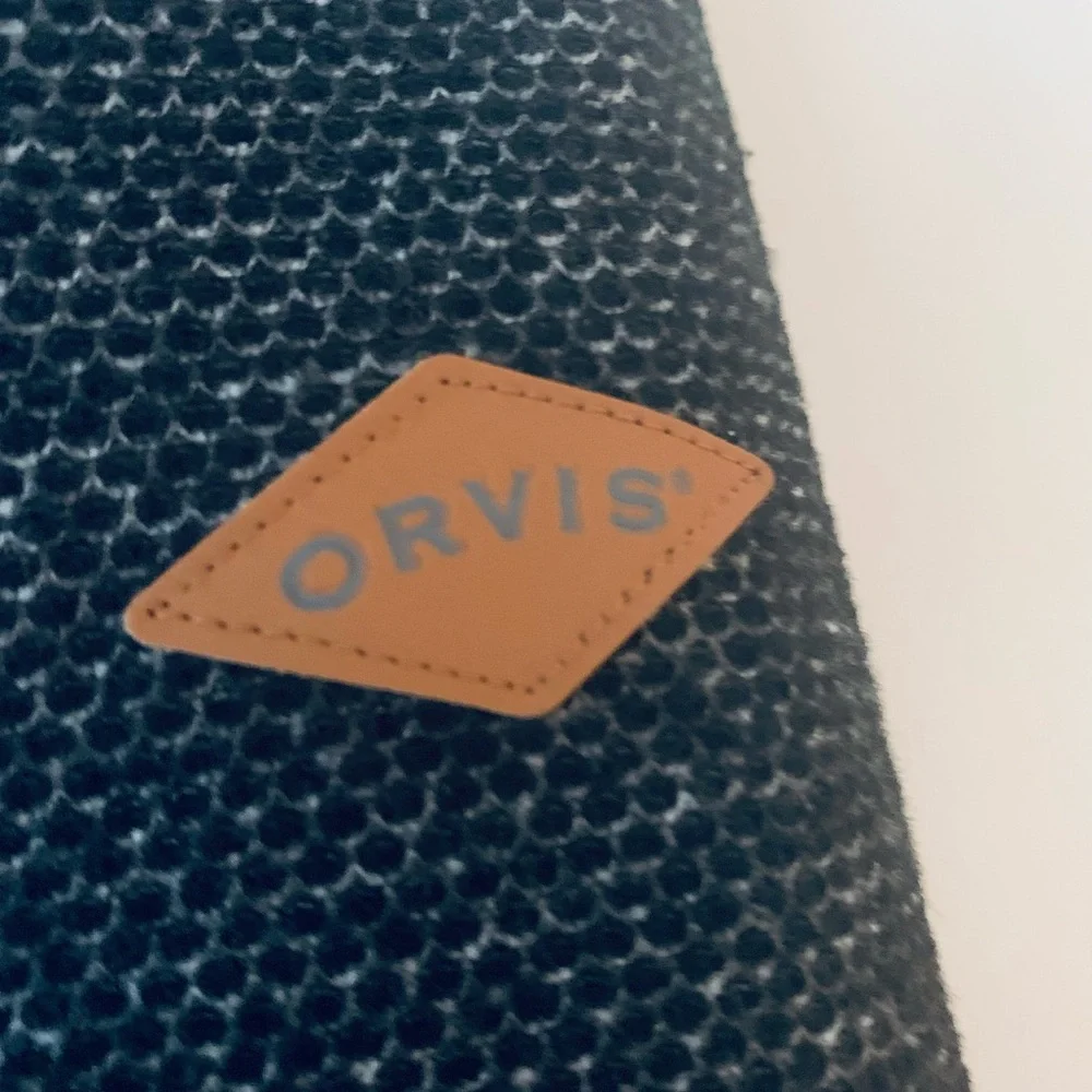Orvis Quarter Zip Sherpa Lined Pullover Men Size L Gray Outdoor